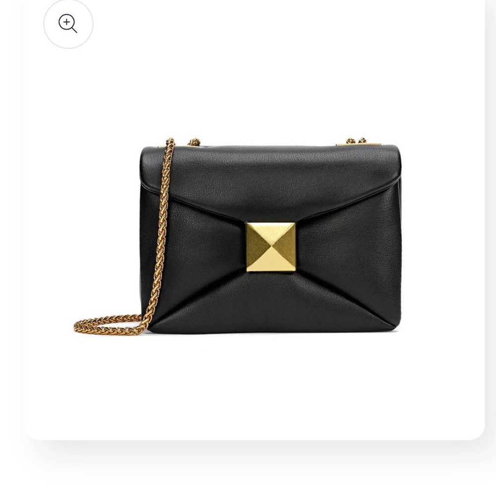 Tiffany & Fred Smooth Leather Butter Soft Shoulder Bag with Gold Accent